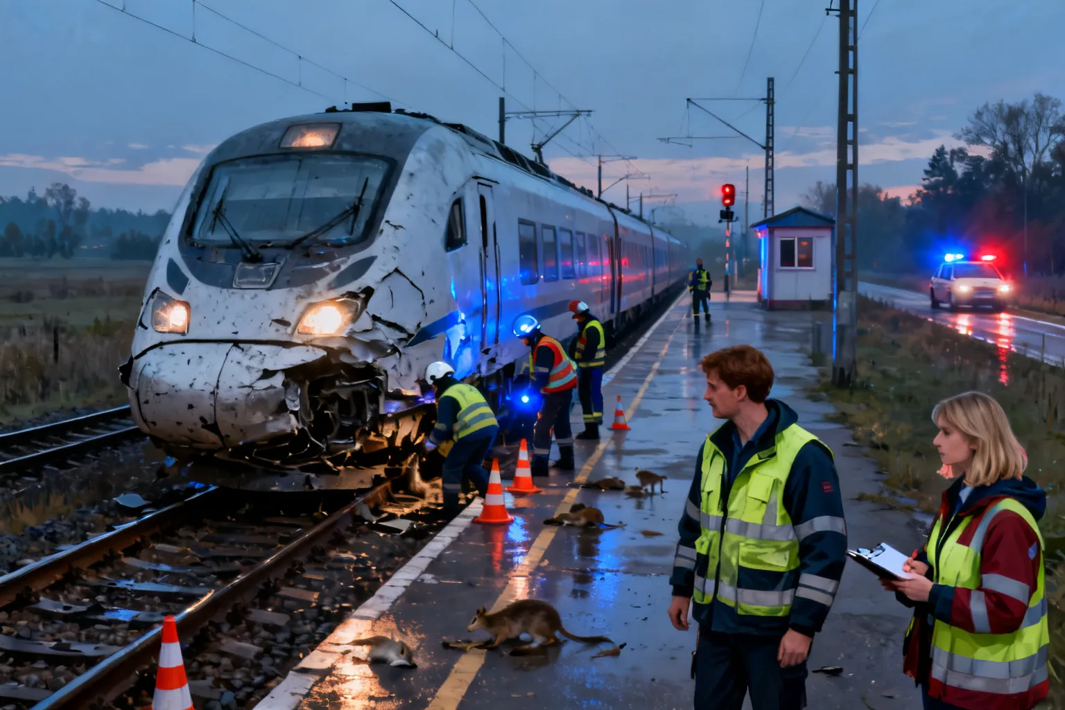 Intercity uderzył w zwierzynę Małkinia — utrudnienia na linii Warszawa–Białystok