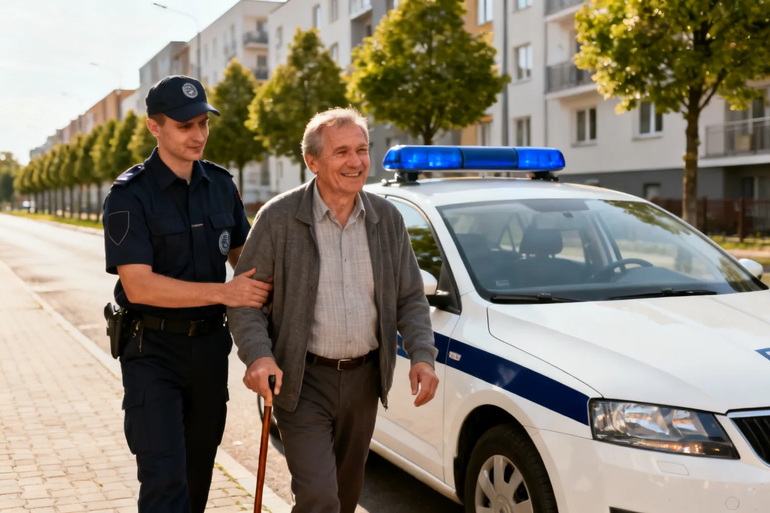 Otwock: szybkie odnalezienie zagubionego 52-latka niewidomego i głuchoniemego
