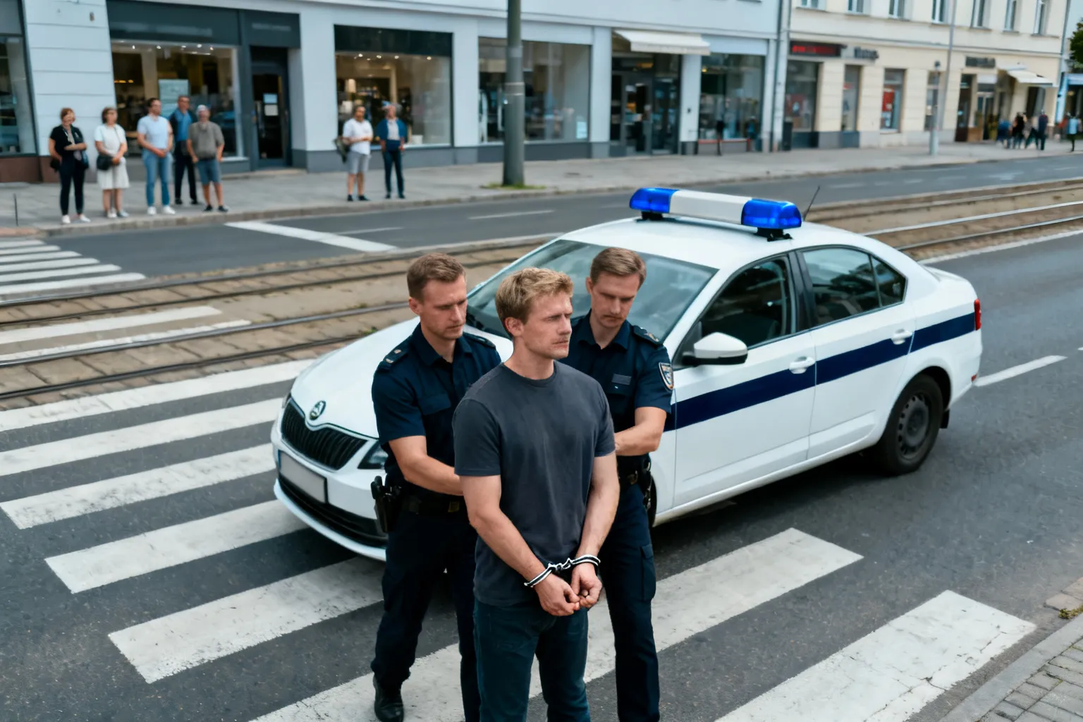 Brutalny cios na przejściu w centrum Warszawy. Napastnik zatrzymany