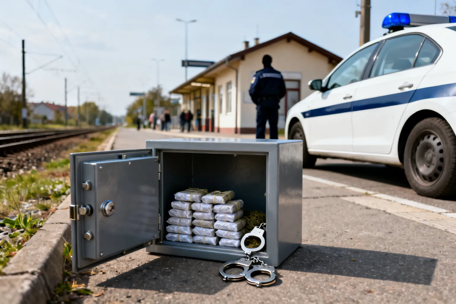 Narkotyki w metalowym sejfie na stacji w Jabłonnie. 23-latek aresztowany