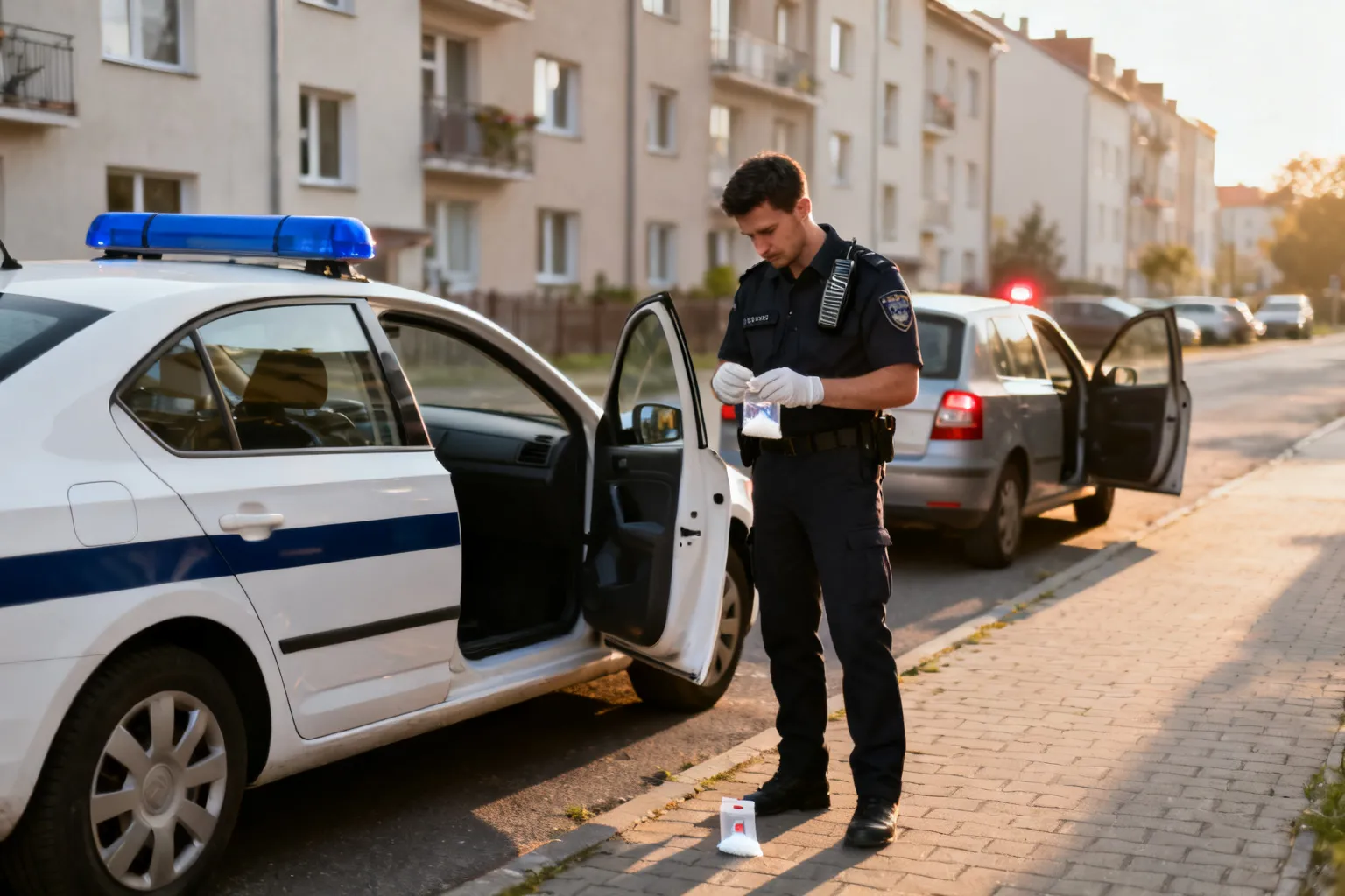 Kierowca w Pruszkowie zatrzymany po próbie ukrycia mefedronu