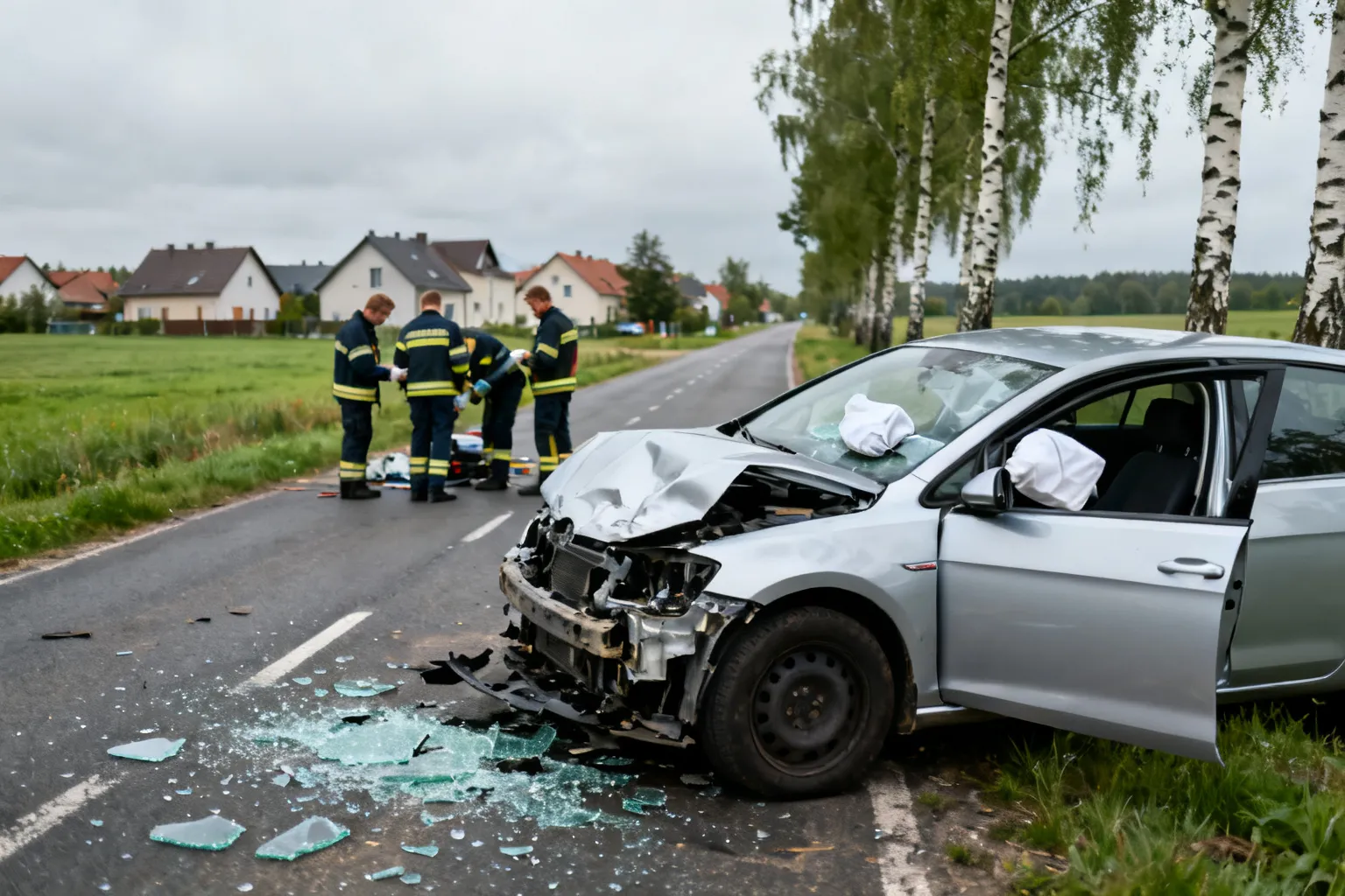 Wypadek Toyoty w Kurach (gmina Tłuszcz) — pasażerka zginęła, kierowca uciekł