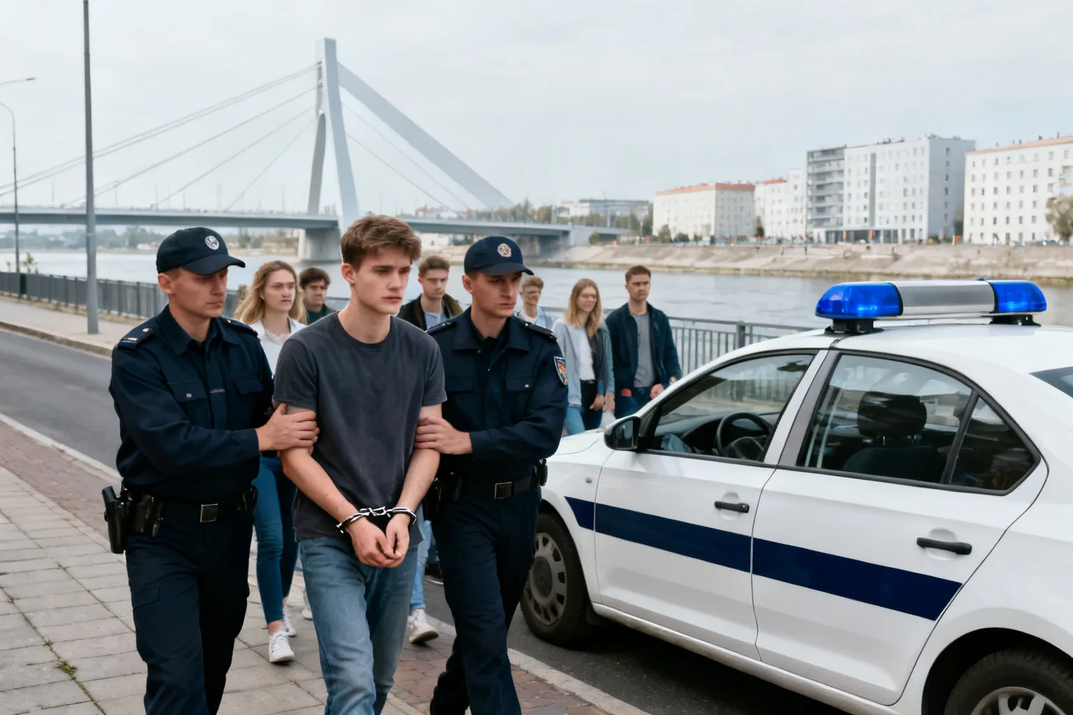 Zatrzymano 24-latka poszukiwanego ws. wypadku na Moście Łazienkowskim