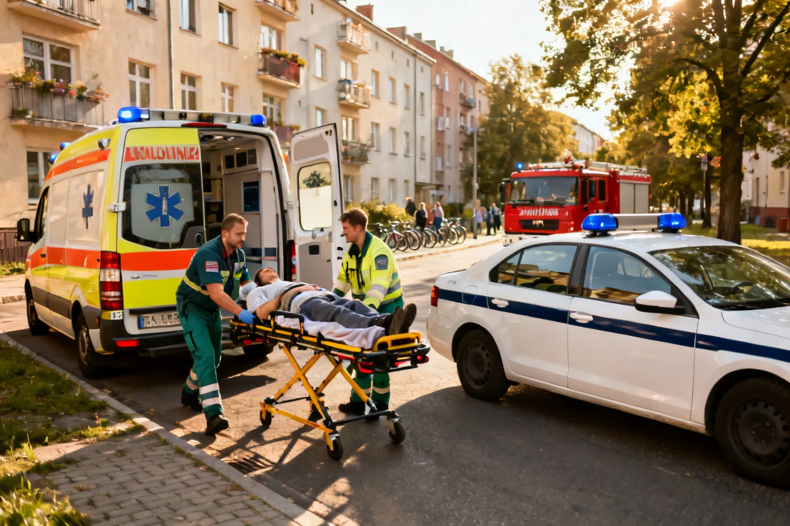Szybka reakcja na Żoliborzu — mężczyzna przewieziony do szpitala