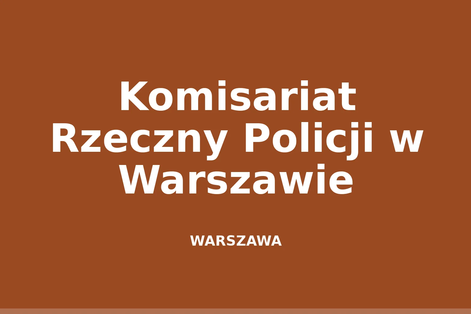 Komisariat Rzeczny Policji w Warszawie