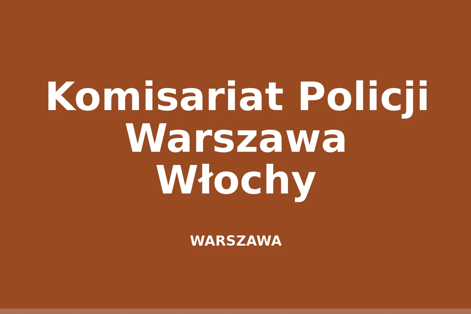 Komisariat Policji Warszawa Włochy