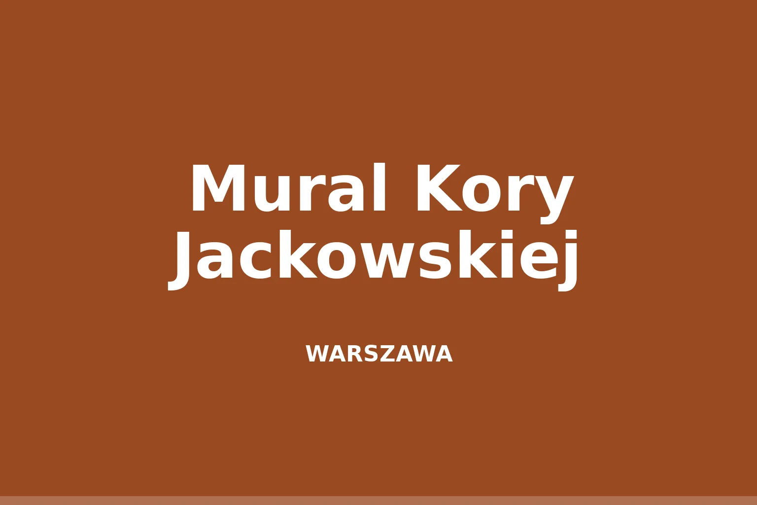 Mural Kory Jackowskiej
